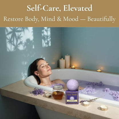 Mom Bomb Lavender Honey Bath Bomb (Shower Steamer) – Essential Oils, Clean Ingredients – Relaxing Aromatherapy Fizz, Skin-Softening – Made in USA - Gift for Women 7 Ounce