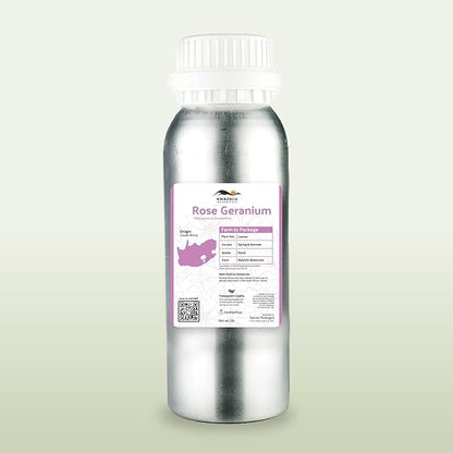 Rose Geranium Essential Oil - Direct from Kwazulu Botanicals in South Africa- Organic Essential Oils for Body, Diffusers, or Aromatherapy | Pure Therapeutic Grade (5ml)