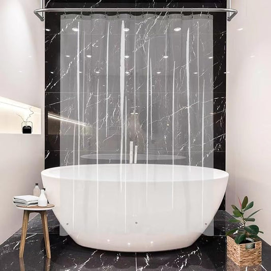 Clear Stall Shower Curtain Liner Plastic Shower Liner 72W x 60 H inch Washable Inside Shower Curtain Liner PEVA Shower Curtains for Bathroom with Magnets and Rustproof Metal Grommet Holes