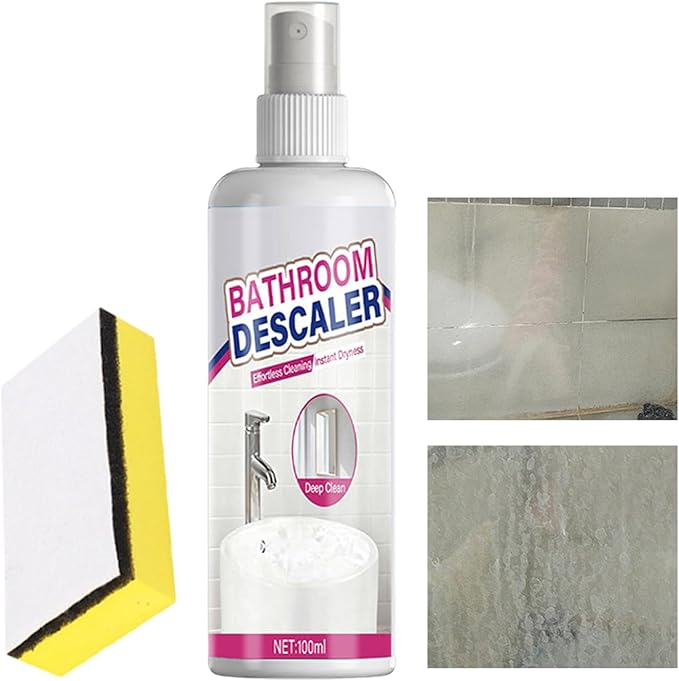 Bathroom Glass Scale Remover, With Fast Acting Solution, 120g, Toilet Bowl Cleaner, Bathroom Descaler Cleaner, Fast-Acting Formula, For Kitchen, Sink, Bathtub, Tiles, Faucets, Shower, Steel