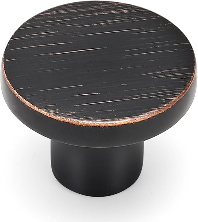 Ravinte 25 Pack Cabinet Knobs Oil Rubbed Bronze Kitchen Cabinet Knobs Round Dresser Drawer Pulls Closet Door Pulls 1-1/5 Inch