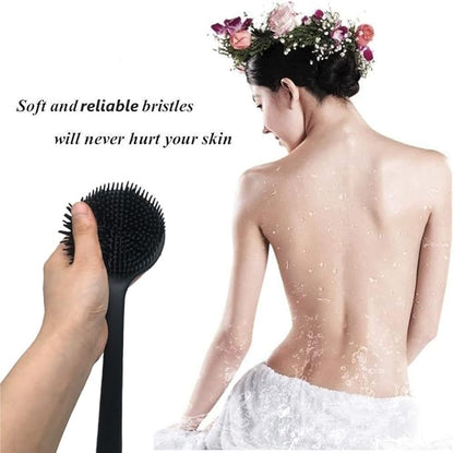 Silicone Body Scrubber, Long Handle Back Scrubber for Body, Shower Srush Back Brush Body Exfoliator
