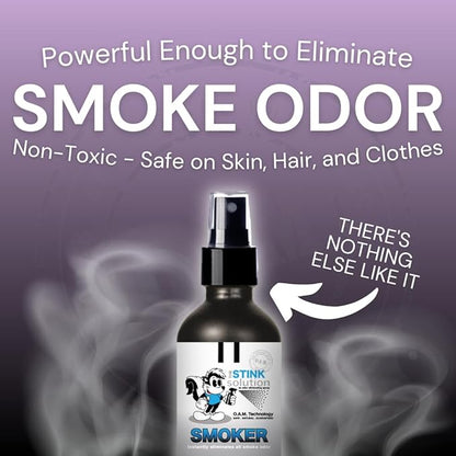The Stink Solution Smoke Odor Eliminator Spray for Home, Car, Clothes, Hands, Hair, Walls, & More | Completely Neutralizes All Types of Smoke Odor | Best Smoke Smell Remover Bamboo Teak 1 Gallon