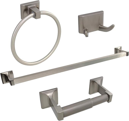 Formosa Design Hardware 4-Piece Bathroom Hardware Kit (Satin Nickel)