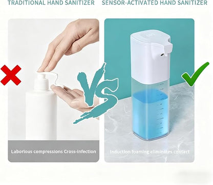 Automatic Liquid Soap Dispenser,Touchless Soap Dispenser 4-Level Adjustable Electric,Auto Bathroom Kitchen Hand Soap Dispenser,18.6oz/550ml,Wall Mounted,Rechargeable