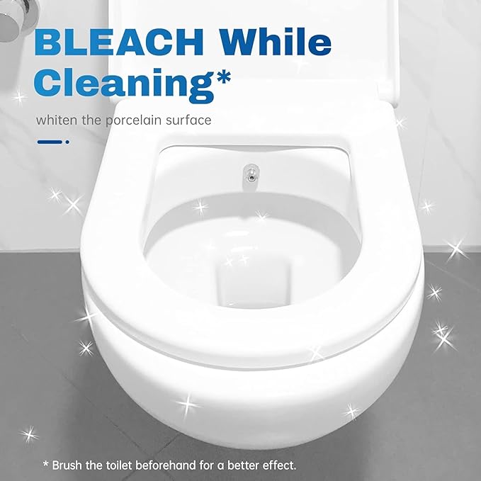 Vacplus Toilet Bowl Cleaner Tablets 40 PACK, Automatic Cleaners with Bleach, Slow-Releasing Toilet Tank Cleaners for Deodorizing & Descaling, Household Toilet Cleaners against Tough Stains
