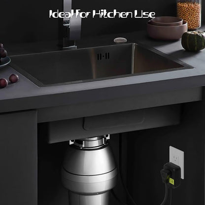 Garbage Disposal Air Switch Kit Sink Top Waste Disposal Long Stainless Steel Oil Rubbed Bronze On/Off Air Button Food and Waste Disposals Part by Etoolcity, UL Listed