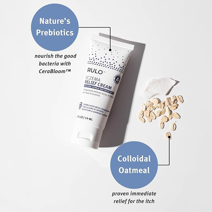 Eczema Relief Cream | Clinical-Strength Itch Relief & Dermatitis Treatment for Adults, Baby and Kids | Advanced Eczema Therapy and Skin Barrier Repair, Colloidal Oatmeal for Itchy Skin | 2 Fl Oz