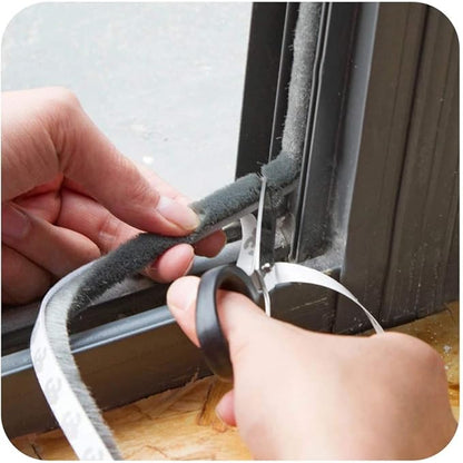 Weather Stripping Brush for Sliding Windows/Doors Frame Side,Pile Self Adhesive Weatherstrip Seal Strip Sealer Draft Stoppers (16.5ft x11/32 x 3/16 Brush inch, White)