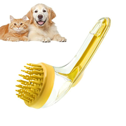 Dog Bath Brush – Cat Grooming Scrubber With Soap Dispenser, Gentle Massage Cleaning Tool | Ideal For Puppies Kittens Pets, Home Bathing, Swimming Pool, Beach, Travel And Professional Groomers
