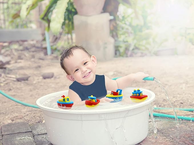 3 Bees & Me Bath Toys for Boys & Girls - Magnetic Boat Set for Toddlers & Kids - Fun Educational Bath Toy