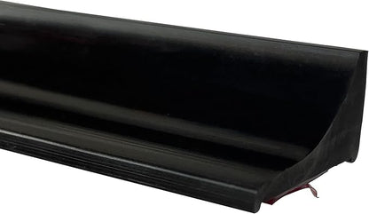 118 Inch Silicone Shower Threshold Water Barrier, Dam for Frameless Shower Door, Corner Bathroom Water Guard (Black)