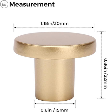 Ravinte 1 Pack Cabinet Knobs Sandy Gold Kitchen Cabinet Knobs Round Dresser Drawer Pulls Closet Door Pulls 1-1/5 Inch