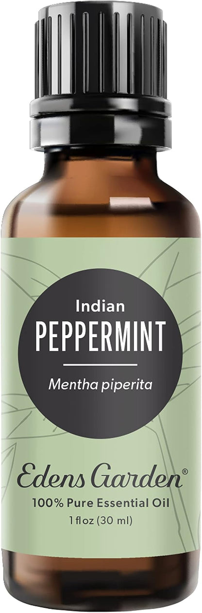 Edens Garden Peppermint- Indian Essential Oil- 100% Pure Premium Grade, Undiluted, Natural, Therapeutic, Aromatherapy, The Best for Diffuser, Face, Candle, Humidifiers 30 ml (1 fl oz)