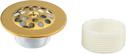 Artiwell Trip Lever Tub Trim Kit Set with Trip Lever Overflow Face Plate, Trip Lever Bathtub Drain with Strainer, Overflow and Matching Screws (POLISHED BRASS)