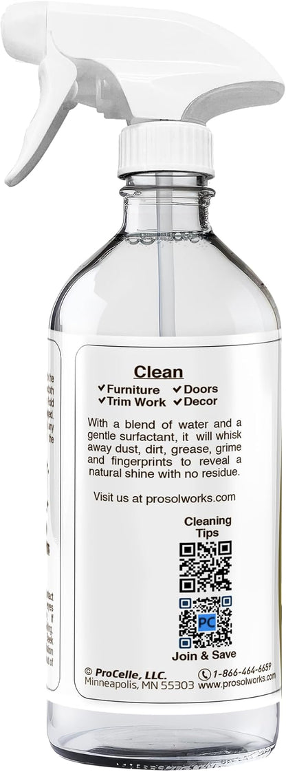 Daily Dusting Spray Surface Cleaner 16 oz - Wood Cleaner Cleaning Spray for Tables, Banisters, Old Wooden Cabinet, Doors, Decors & Antique Restorer Revealing Natural Shine