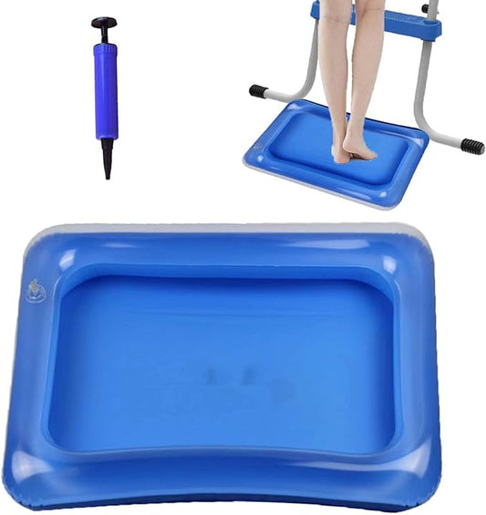 Inflatable Pool Foot Bath Basin, Portable Foot Bath Basin, Foot Soaking Bath Basin for Pool Entry Ladder, Swimming Pool Clean Feet Pedicure Supplies (Square)