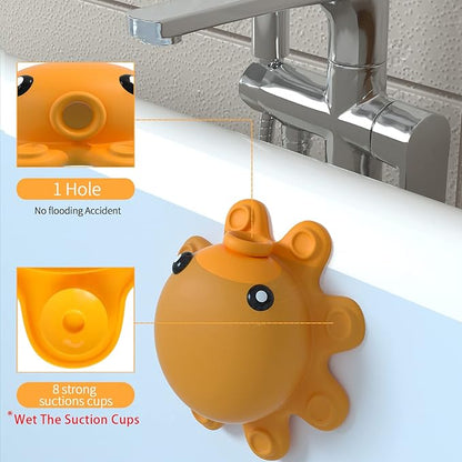 Bathtub Overflow Drain Cover - Tub Soak Bath Cover, Adds Inches of Water for Deeper Bath (Silicone, Yellow)