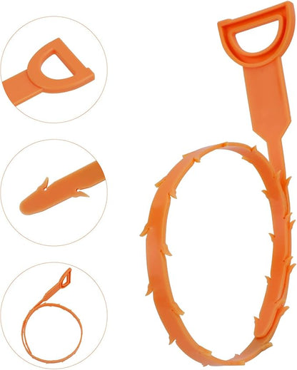 Amazon Basics Drain Clog Remover Tool, Includes 5 Plastic and 1 Stainless Drain Snakes, Effectively Clean Hair and Other Clog for Toilet, Kitchen Sink, Bathroom Tub, 6 Pack