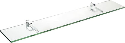 Spancraft Glass M-12x14-Chrome Monarch Glass Shelf, Chrome, 12" x 14"