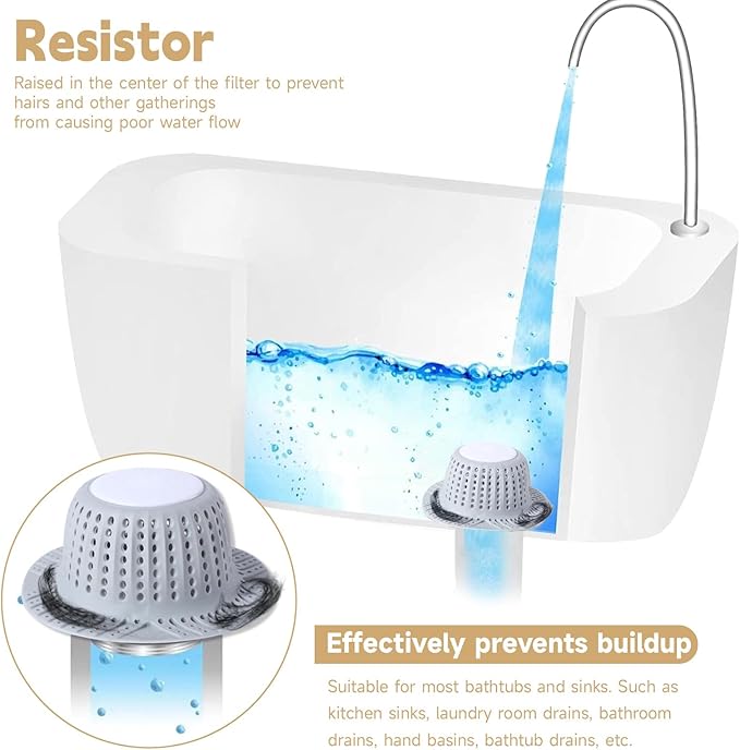 【Limited-time Promotion】 Pop Up Freestanding Tub Drain Plug, 2025 Upgraded freestanding tub Drain，Rust-Proof and Clog-Proof (for Most freestanding bathtubs) (Cold Silver)