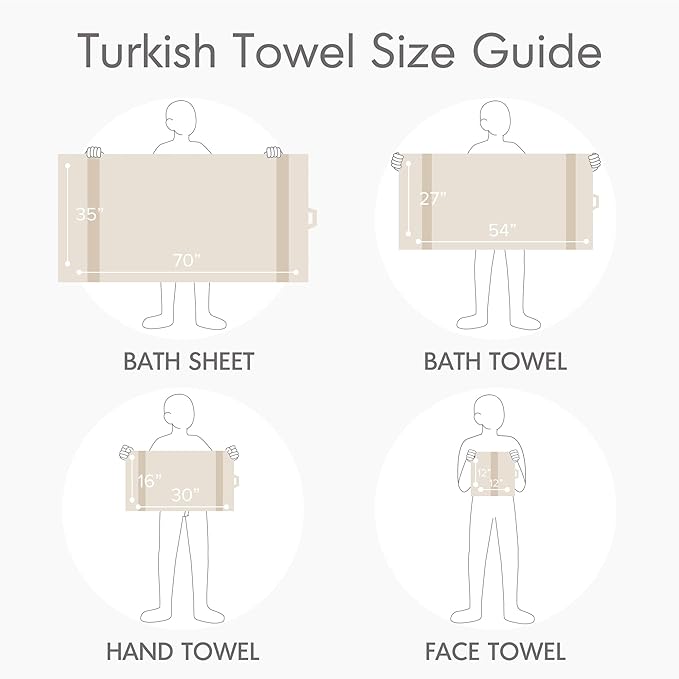 Comfort Spaces Turkish Bathroom Towel Set 6 Piece Luxury Bath Towel Set 2 Hand Towel for Bathroom 2 Washcloth 2 Large Bath Towel Sets Long Staple Ultra-Soft Quick Dry Towel Set Tan Beige