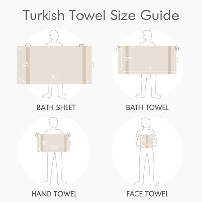 Comfort Spaces Turkish Bathroom Towel Set 6 Piece Luxury Bath Towel Set 2 Hand Towel for Bathroom 2 Washcloth 2 Large Bath Towel Sets Long Staple Ultra-Soft Quick Dry Towel Set Tan Beige