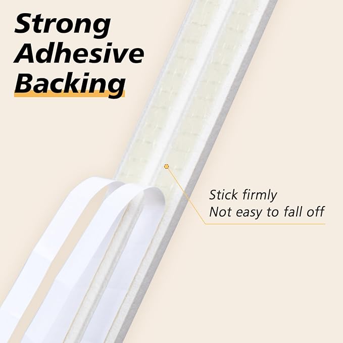 SUNMON D-Type Strip Door Weather Stripping Door Seal Self Adhesive Foam Soundproofing for Doors and Windows, Oundproofing Weatherstrip Gap Collision Avoidance（White）