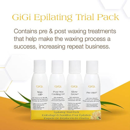 GiGi Post Waxing Essentials Kit, Pre & Post Wax Care Set Waxing Treatments, Skin Prep & Aftercare for Smooth Hair Removal, 2 oz Each