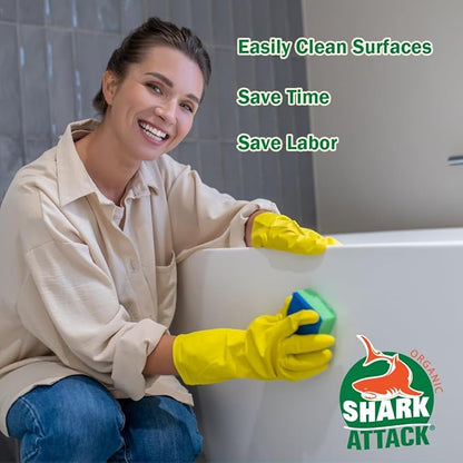 Shark Attack Organic - Bathroom Cleaner & Protectant - 32 oz (4), Green