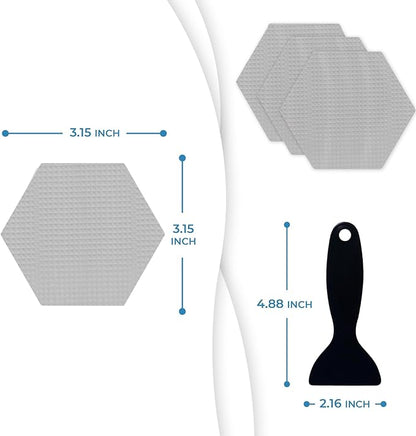Anti Slip Shower Stickers 24 PCS, Gray Non-Slip Shower Strips for Adults, Premium Adhesive Bath Tub Stickers
