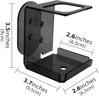Electric Toothbrush Holder Wall Mounted, Electric Toothbrush Cord Organizer Holds 1 Chargers, Self Adhesive Electric Toothbrush Stand for Bathroom, Medicine Cabinet, Dorm(Grey)