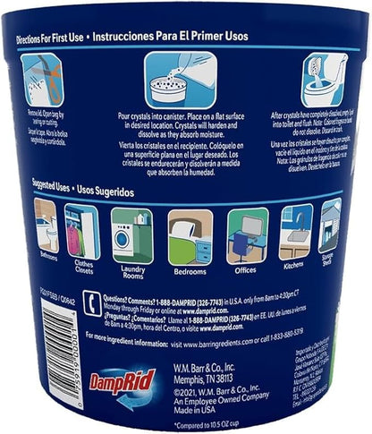 Damp Rid Refillable Moisture Absorber, Includes Single Damp Rid Fresh Scent 11oz. Cup & 44oz. Refill Bag - Moisture Absorbers for Closet, 10% More Absorbing Power*, Cleaner Air - ILIOS Packaging.