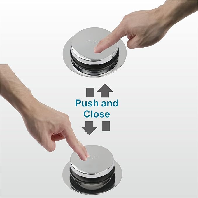 Chrome Bathtub Drain Tip-Toe Two-Hole,Welsan Tub Drain Trim Set Conversion Kit Assembly, Coarse Thread Replacement Trim Kit with 2-Hole Overflow Faceplate Includes an Adapter, Chrome Plated