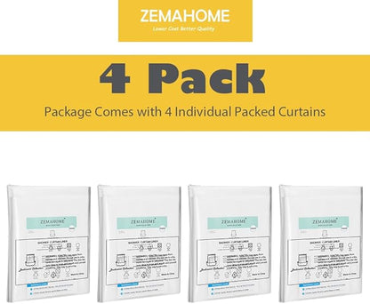 4 Pack PEVA Plastic Shower Curtain Liner Premium Light Weight 72" x 72" Clear Bathroom Shower Showroom Curtain Liner with Rustproof Metal Gromments and Weighted Magnet