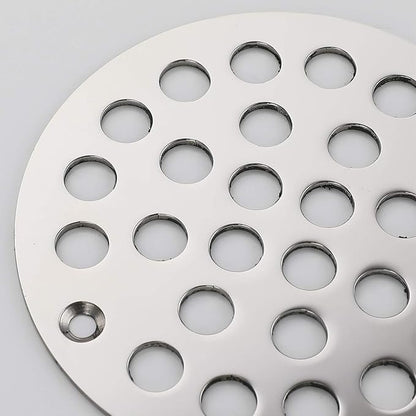 4 Inch Screw-in Shower Strainer Drain Cover Replacement Floor Strainer Floor Drain，Chrome