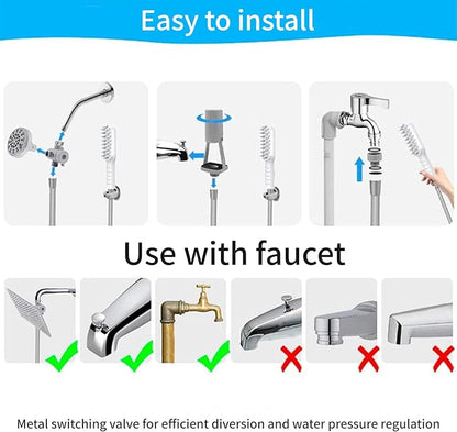 Water Saving Pet Shower Shower Head Comb For Bath Time Massage ABS Construction Quick Installation Grooming Tool Dog Bath Sprayer ABS