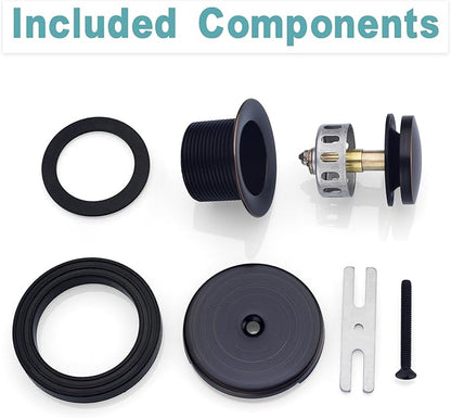 BESTILL Tip-Toe Bathtub Drain Bath Tub Trim Set Conversion Kit with Overflow Faceplate, Oil Rubbed Bronze