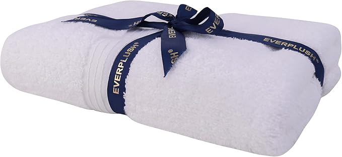 Everplush Youth Style Single Bath Towel 1PK - Cotton + Microfiber, High Absorbency, Extra Soft, Fluffy, Skin-Friendly Cotton, Durable, Ideal for Bathroom