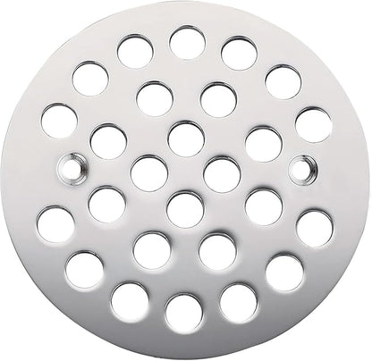 4-1/4” Round Shower Drain Cover,Screw-in Shower Drain Strainer,Easy-to-Install Replacement Cover