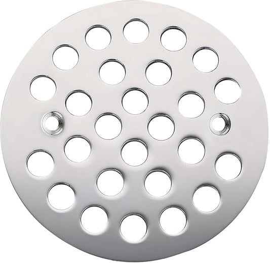 4-1/4” Round Shower Drain Cover,Screw-in Shower Drain Strainer,Easy-to-Install Replacement Cover