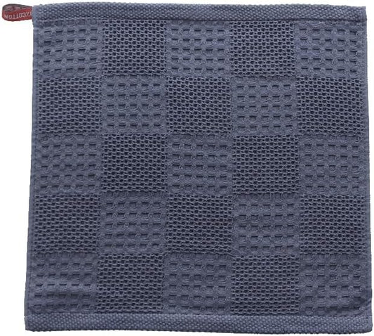 Waffle Weave Cotton Washing Cloth Ultra Soft and Absorbent Washcloths for Bathroom Kitchen and Gym Natural Cotton (1, Grey)