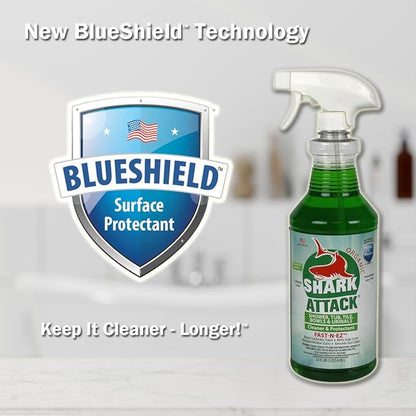 Shark Attack Organic - Bathroom Cleaner & Protectant - 32 oz (2), Green