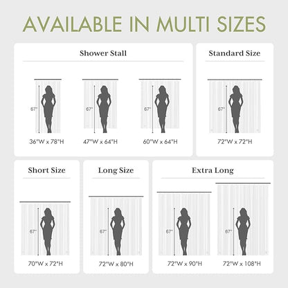 AmazerBath Shower Curtain Liner Stall Waterproof, 47x64 Clear RV Shower Curtain Liner, Plastic Shower Liner for Bathroom, Lightweight PEVA Shower Curtain with 2 Magnets and 7 Rustproof Metal Grommets