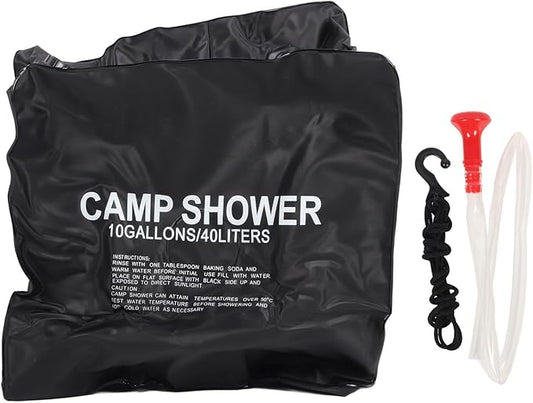 Solar Shower 40L, Portable Cam Shower with vable Hose, Thickened Solar Heating for oor Hiking Beach Swimming T, Includes Rope and Hose