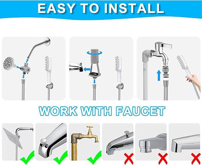 Pet Shower Sprayer – Bathing Sprayer Massage Showerhead For Dogs, Pet Showerhead For Combing And Grooming | Ideal For Garden, Yard, Bathroom, Camping, Outdoor Cleaning, Pets Care, Bath Time, Travel