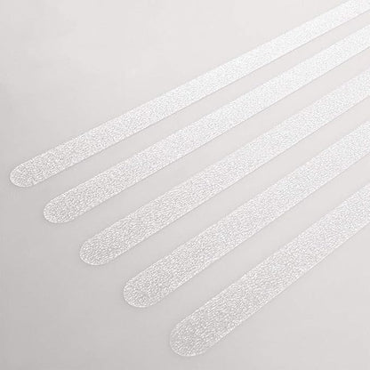 Non Slip Bath Stickers 18pcs, Safety Shower Treads Strips, Bathtub Anti-Slip Stickers, Anti Skid Tape for Shower,Tub, Steps 15Inch by 0.8Inch,Clear