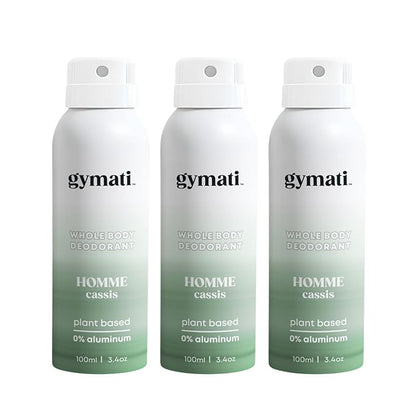Gymati Fitness Body Deodorant Spray Aluminum Free - Men - Pack of 3