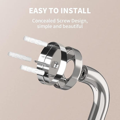 36 Inch Shower Grab Bar w/Anti Slip Rubber Grip, Munzong Stainless Steel Bathroom Grab Bar, Chrome Bathroom Balance Bar,Safety Handrail Support,Handicap Injury Elderly Senior Assist Bath Handle