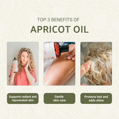 Nature Packaged Apricot Kernel Oil - Direct from Spain and Turkey - 100% Pure Carrier Oil for Hair, Face, and Skin - Cold-Pressed Carrier Oils (4 Gallons)